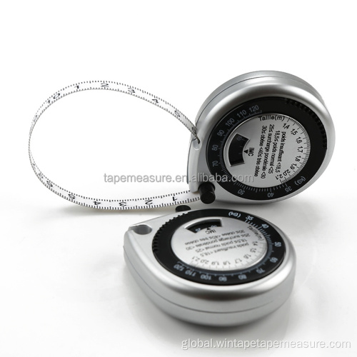 Body BMI Tape Measure Healthcare Drip Shape Silver BMI Calculator Tape Measure Supplier